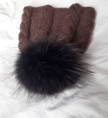 Damen strickmütze mohair - mohair, echt