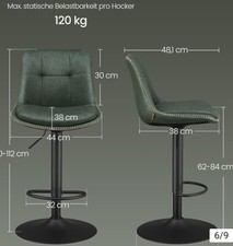 2x Barhocker Tresenhocker Barstuhl