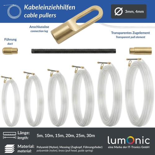 30m kabeleinziehhilfe 3mm - kabeleinziehhilfe,