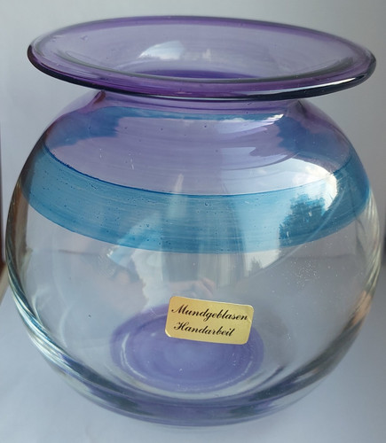 Glasvase mundgeblasen