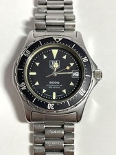 Vintage TAG Heuer 2000 Professional Divers 200m 973.013 Black Quartz Herrenuhr