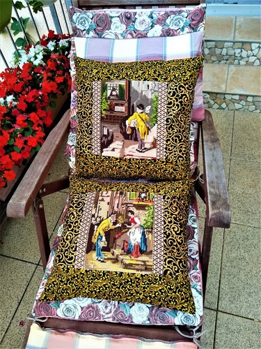 Kissen biedermeier 45x45 - biedermeier,