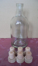 6 Stück gleiche Glasflaschen Flaschen Korkenverschluss - 0,50 L - für Öl  Likör