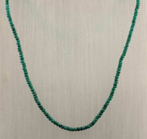 Collier korundum smaragdgrün - collier,