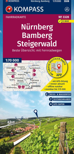 Kompass fahrradkarte 3328 - kompass,