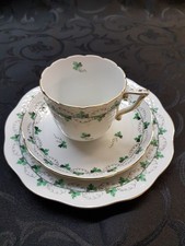 Herend grün "Petersilie " Kaffee - Gedeck für 1 Person - wie neu