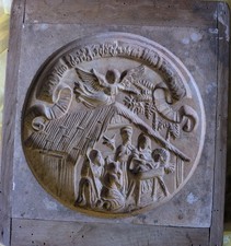 Antikes Marzipan & Backmodell In Holz Rahmen 19. Jahrhundert