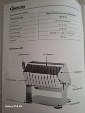 Bartscher Hand-Currywurst-Schneider - 120579 gut erhalten Edelstahl Mit Zubehör 