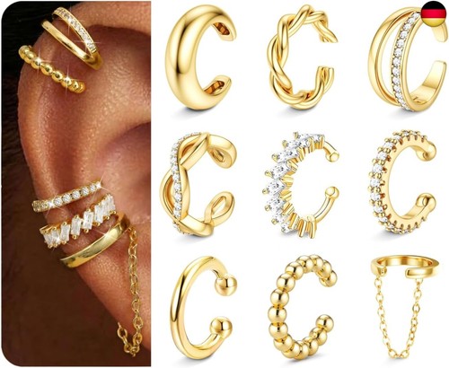 Ear cuff gold - cuff, damen