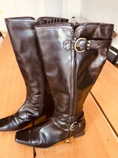 Edle  Damen Stiefel Langschaft Weitschaft Gr. 41 - Dunkelbraun - Top Zustand