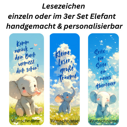 Lesezeichen 3er set einzeln - lesezeichen, 1-3er