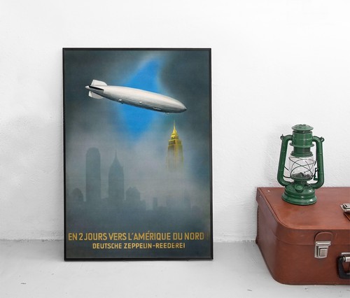 Poster zeppelin nach amerika - poster,