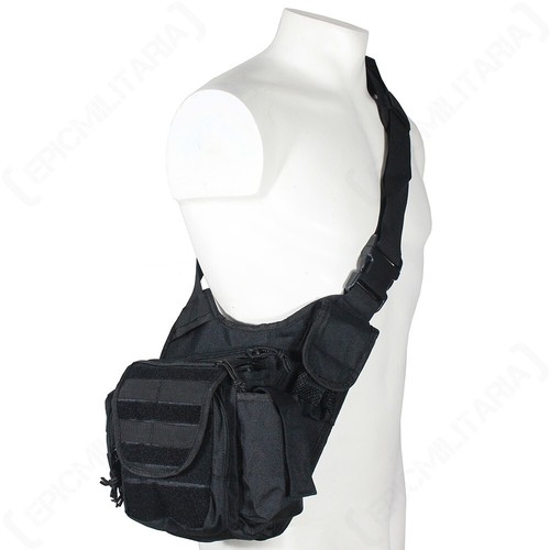 Schwarze molle schultertasche - schwarze, molle-schultertasche