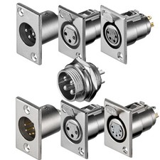 XLR 3 4 5 pol Einbau Stecker
