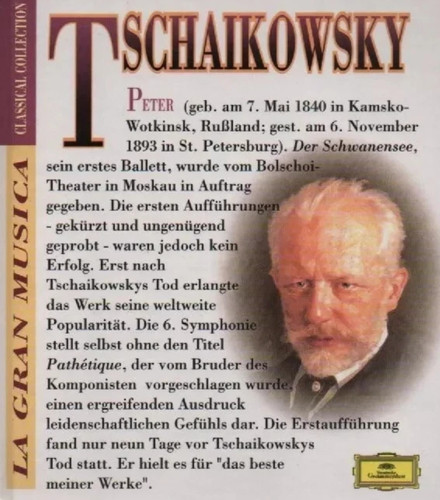 Tschaikowsky gran musica - tschaikowsky-, la