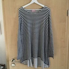 Damen Oversize Shirt Gestreift EINHEITSGRÖßE Langarmshirt Italien Mode