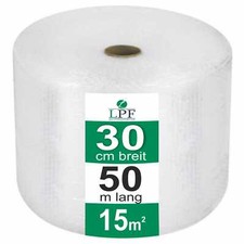 Luftpolsterfolie 30 cm x 50 m Rolle Polsterfolie Noppenfolie Verpackungsfolie 
