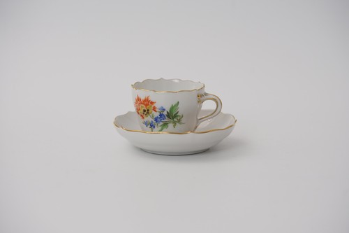Meissen bunte blume mokkatasse - blume,