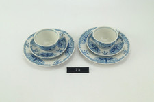 2x August Warnecke AW Delfzijl  Teetasse mit Untertasse, Tee-Gedeck 2tl