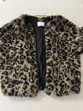 Fake Fur Jacke im Leo-Print