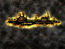 Beleuchtete skyline aachen - skyline,