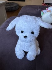 Pets2Cuddle weißer Hund Stofftier ca. 23 cm Kuscheltier Plüschtier