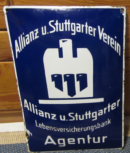 Emailleschild allianz - emailleschild,