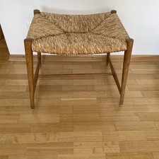 * Größe HOCKER Teak  RATTAN 60ER  SCANDI DESIGN MID CENTURY 50x37x46cm