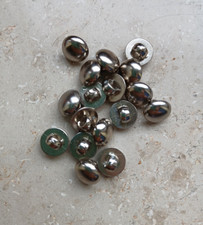 18 Knöpfe silber 8mm  leicht