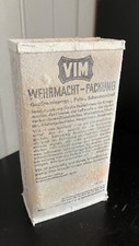 Alte Putzmittel Papp Packung VIM Wehrmacht Deutsches Reich 2WK 20x10cm Sammlerst