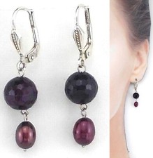 Ohrringe Achat granat-rot