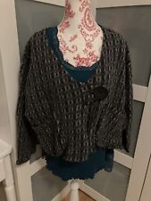 turbulence Jacke Kurzblazer Grau Schwarz Weiss Onesice Lagenlook