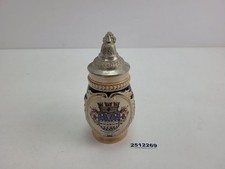 Bierkrug Keramik DBGM Zinn "Heiligenhafen Ostseebad" Wappen Burg #2512269