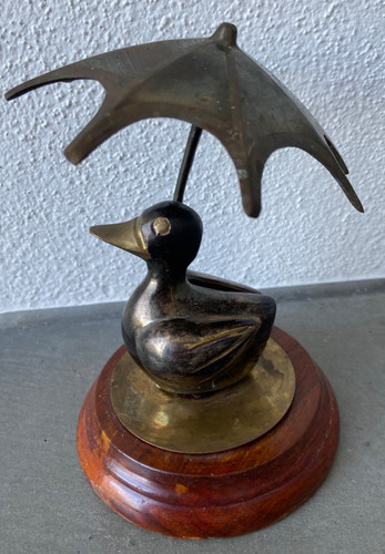 Vintage messing ente mit - messing,