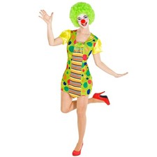 Frauenkostüm Clown Clownfrau Clownkostüm Harlekin Fasching Karneval Kostüm