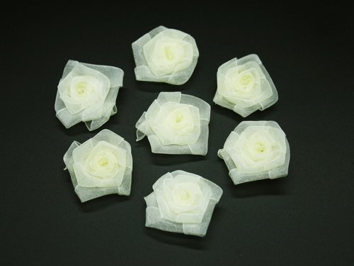 Organzablumen rosen 32mm - organzablumen,