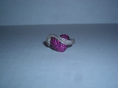 14k rubin diamant herz ring - &,