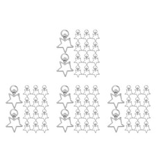  4 PCS Warenring Schlüsselring D Schlüsselanhänger Diy Stern-Schlüsselanhänger