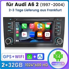 Android 14 Für Audi A6/4B2/4B5/C5 1997-2005 Carplay Autoradio GPS SWC DAB+ WIFI 