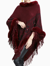 Damen Herbst-Winter Fransen