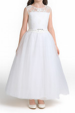 Kommunionkleid Kommunionskleid 128 134 140 152  wilk white NEU *78