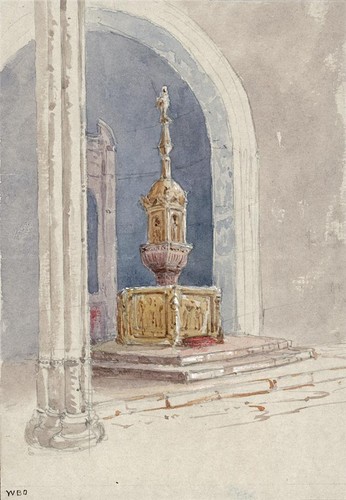 Aquarell gemälde kirche san - aquarell,