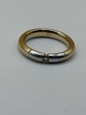 585er GOLD SPANNRING 14 Kt DAMEN-RING Brillantring Bicolor Gelbgold 7,2gr 18,2m