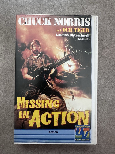 Missing action vhs kassette - in,