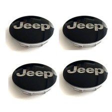 4x 60mm Für JEEP Radmitte Nabendeckel Nabenkappen Felgendeckel Schwarz NEW