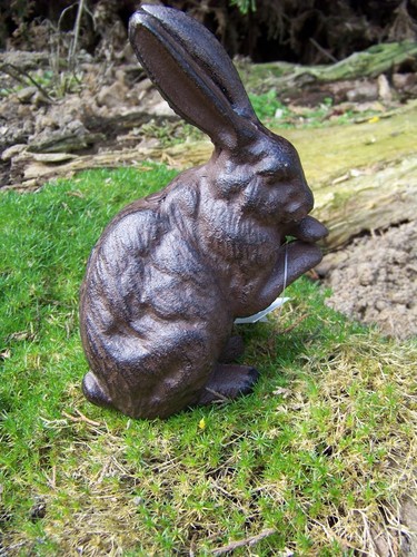Gartenfigur hase neu gusseisen - gartenfigur,