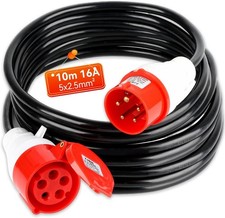 CEE Verlängerungskabel Starkstromkabel Kraftstromkabel Gummi 400V 5G2,5mm² 16A