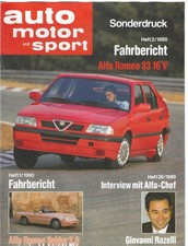 Alfa Romeo Alfa 33 16 V Fahrbericht - Sonderdruck Auto Motor Sport 1990