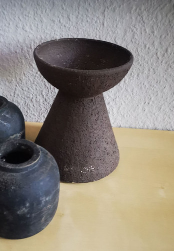 Keramik vase schale - schale, schwarz
