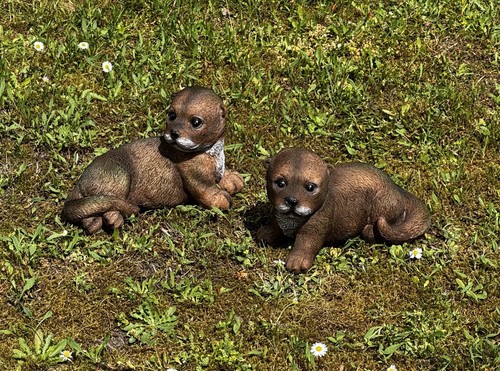 Gartenfigur otter 2er set - otter,